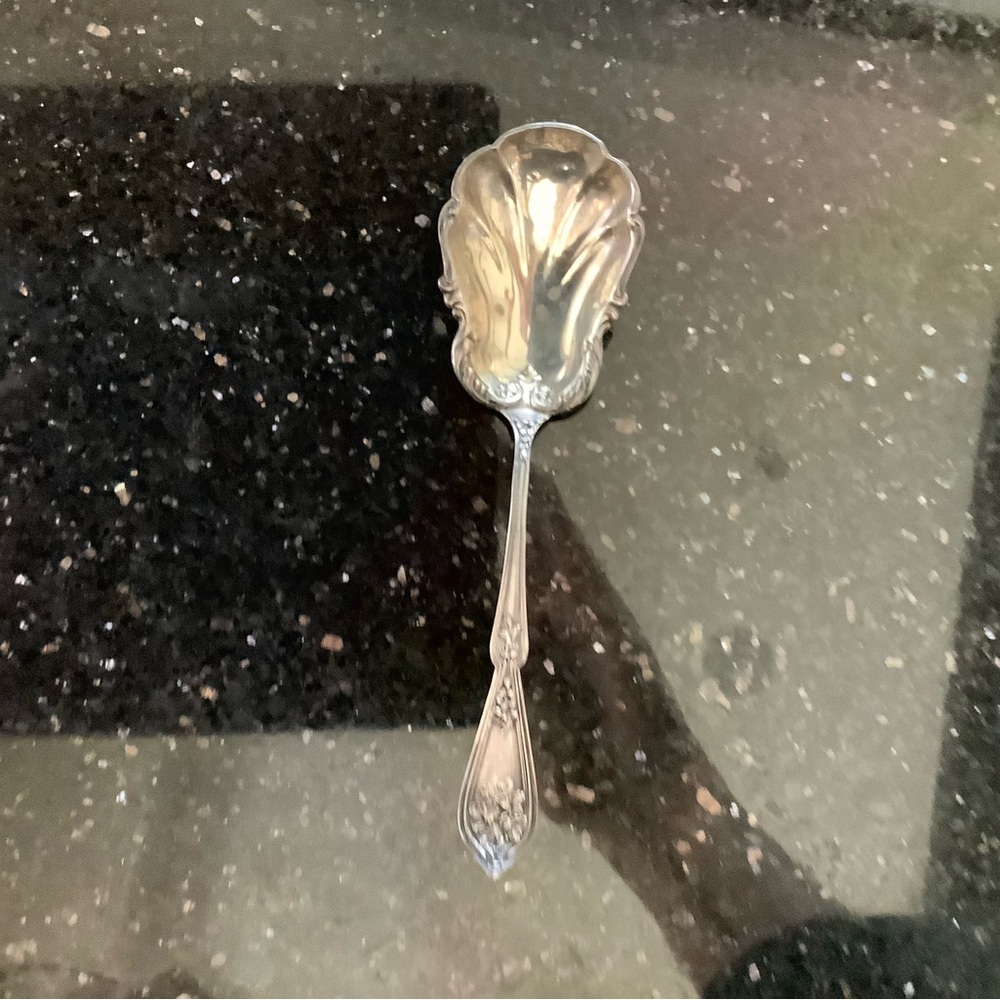 Antique Ornate Silver Plated Spoon